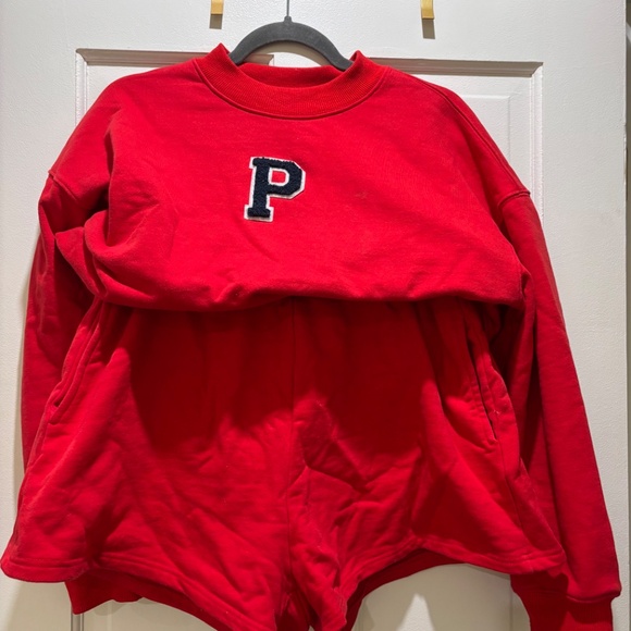 PARKE Back to School Collection Set - Apple Red Sweatshirt and Shorts - Picture 9 of 15